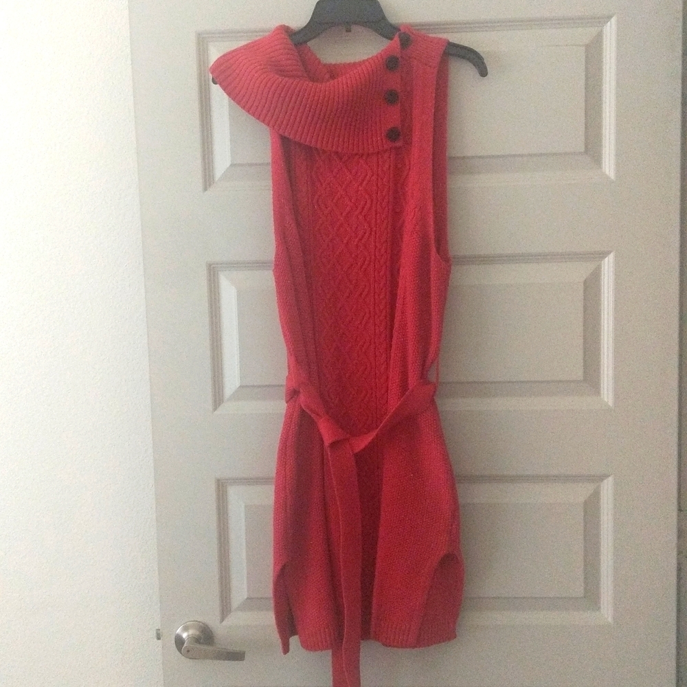 New, Never Worn Talbots Red Orange Sweater Dress